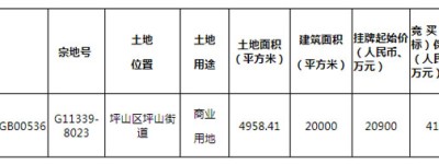 限售10年!12月27日,坪山将出让一宗商业用地
